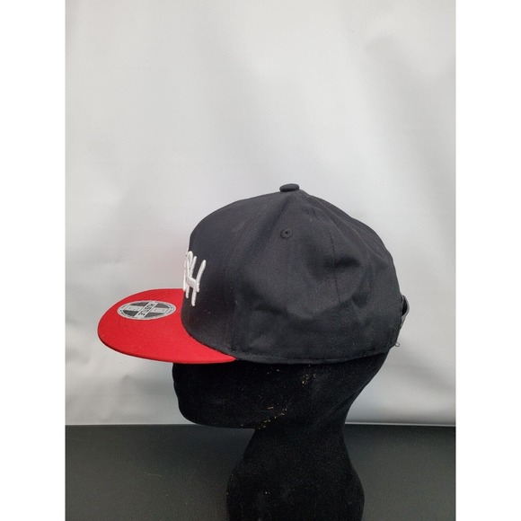 Hustle Trucker Hat Cap Kids One Size Black Red Embroidered Logo Outdoor Snapback - Picture 6 of 15